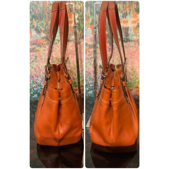 GUC Coach F13732 Soho Pleated Leather Satchel Tote - Picture 3 of 9